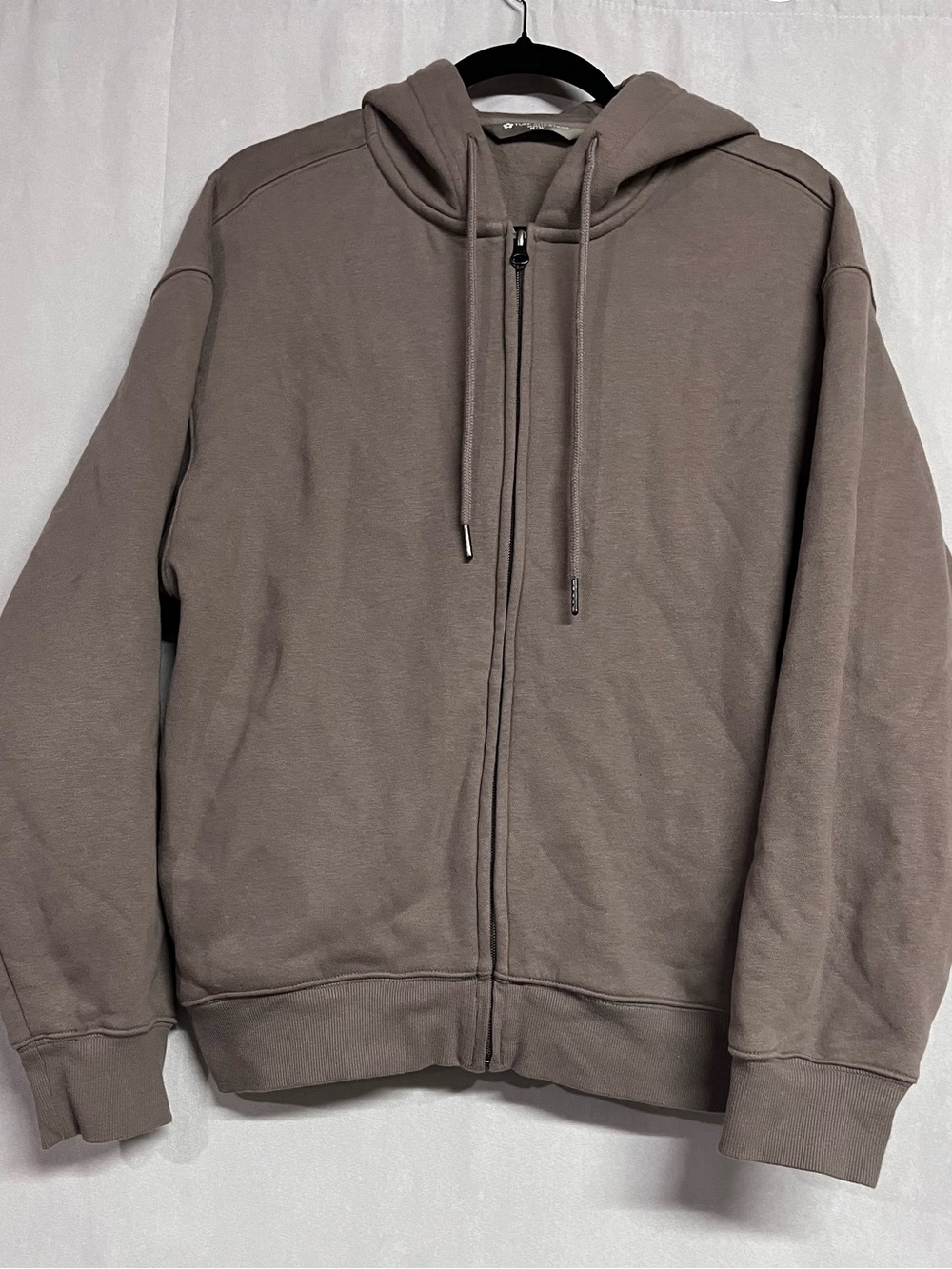 Women's Zip-Up Hoodie Sweatshirt in Taupe Medium